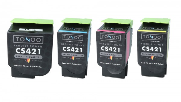 Tonoo® Toner ersetzt Lexmark CS421 | CS521 | CS622 | CX421 | CX522 | CX622 Set