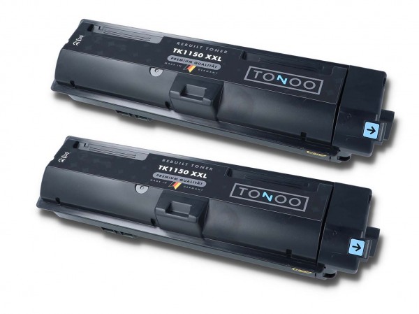 Tonoo® Toner ersetzt Kyocera TK1150 Schwarz Doppelpack XL