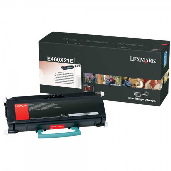 Original Lexmark E460X21E Toner Schwarz