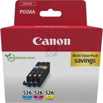 Canon CLI-526 C/M/Y cyan, magenta, gelb Druckerpatronen, 3er-Set