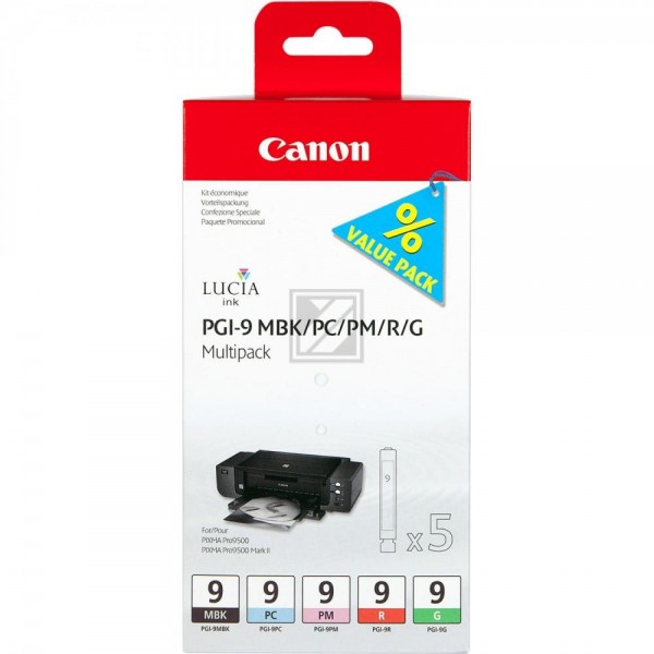 Original Canon PGI9 | 1033B013 Tinte MBK|PC|PM|R|G