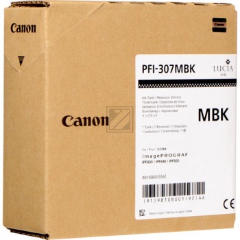 Original Canon PFI307MBK | 9810B001 Tinte Matt Schwarz