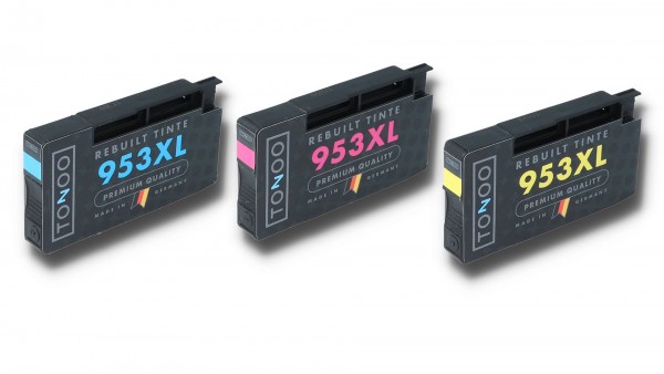 Tonoo® Tinte ersetzt HP 1CC21AE | 953XL C/M/Y Spar Set XL
