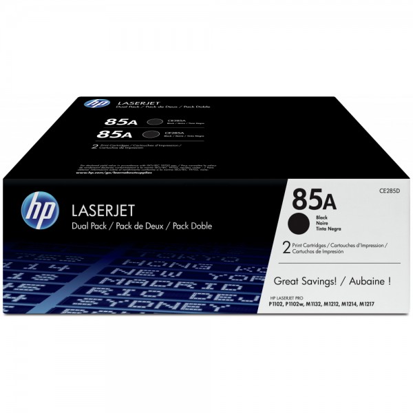 Original HP CE285AD / 85A Toner Schwarz Doppelpack