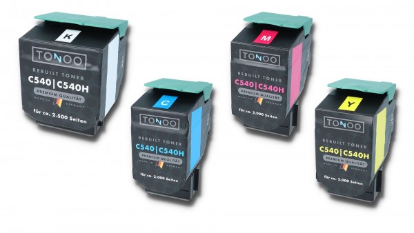 Tonoo® Toner ersetzt Lexmark C540 | C544 | C546 | X540 | X544 | X546 | X548 Set XL