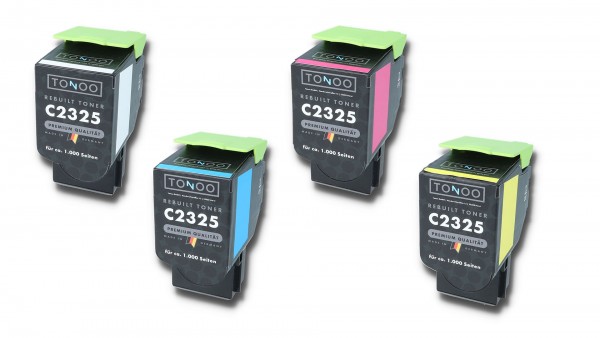 Tonoo® Toner ersetzt Lexmark MC2425 | C2425 | MC2325 | C2325 Spar Set