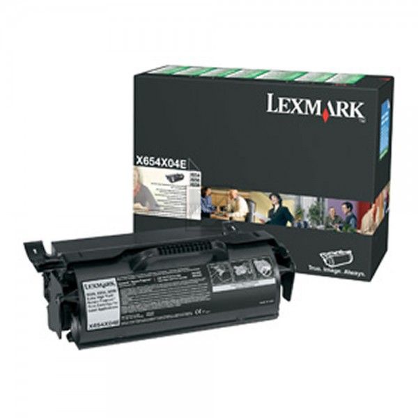 Original Lexmark X654X04E Toner Schwarz