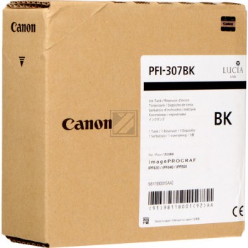 Original Canon PFI307BK | 9811B001 Tinte Schwarz
