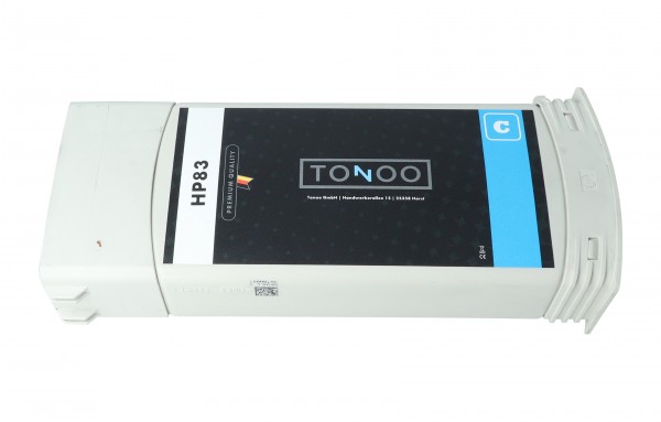 Tonoo® Tinte ersetzt HP 83 | C4941A Cyan | UV Tinte