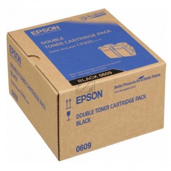 Original Epson C13S050608 Toner Cyan Doppel Pack