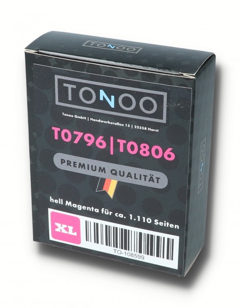 Tonoo® Tinte ersetzt Epson T0806 | C13T08064011 hell Magenta