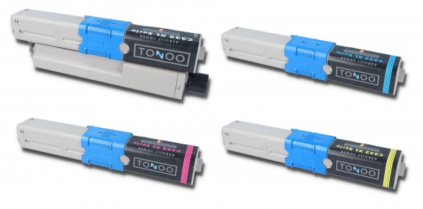 Tonoo® Toner ersetzt OKI MC363 | C332 | C332dn | MC363dn | Set XL