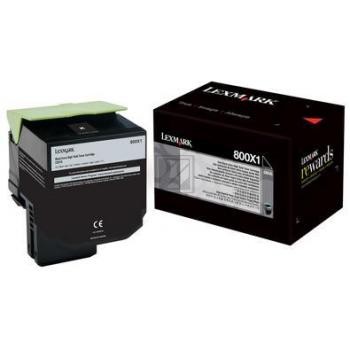 Original Lexmark 80C0X10 / 800X1 Toner Schwarz