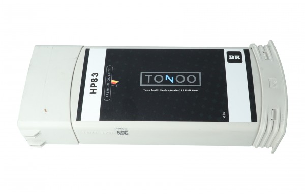 Tonoo® Tinte ersetzt HP 83 | C4940A Schwarz | UV Tinte