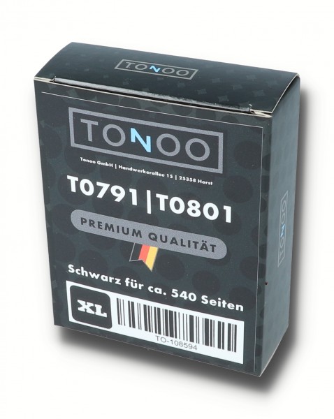 Tonoo® Tinte ersetzt Epson T0801 | C13T08014011 Schwarz