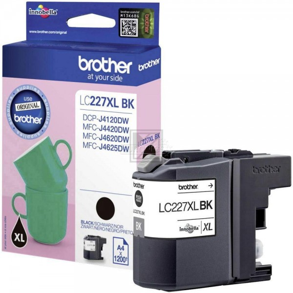 Original Brother LC227XLBK Tinte Schwarz