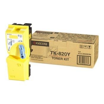 Original Kyocera TK820Y / 1T02HPAEU0 Toner Gelb