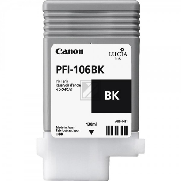 Original Canon PFI106BK | 6621B001 Tinte Schwarz