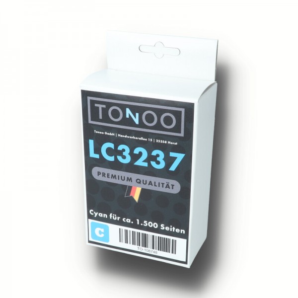 Tonoo® Tinte ersetzt Brother LC3237C Cyan