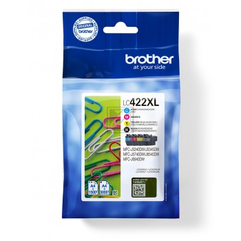 brother LC-422XLVAL schwarz, cyan, magenta, gelb Druckerpatronen, 4er-Set