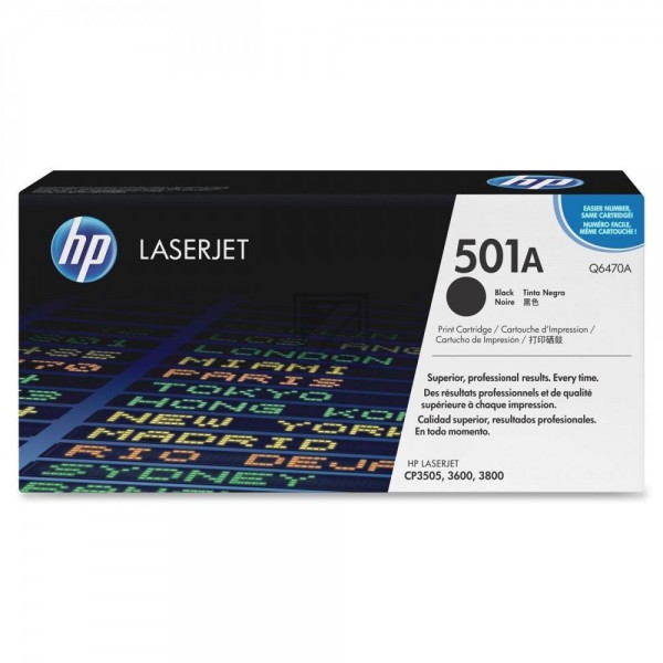 Original HP Q6470A / 501A Toner Schwarz