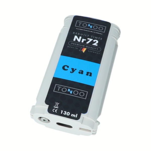 Tonoo® Tinte ersetzt HP C9371A / 72 Cyan