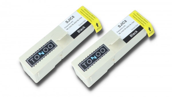 Tonoo® Tinte ersetzt Epson SJIC8 | C33S020407 Schwarz Doppelpack