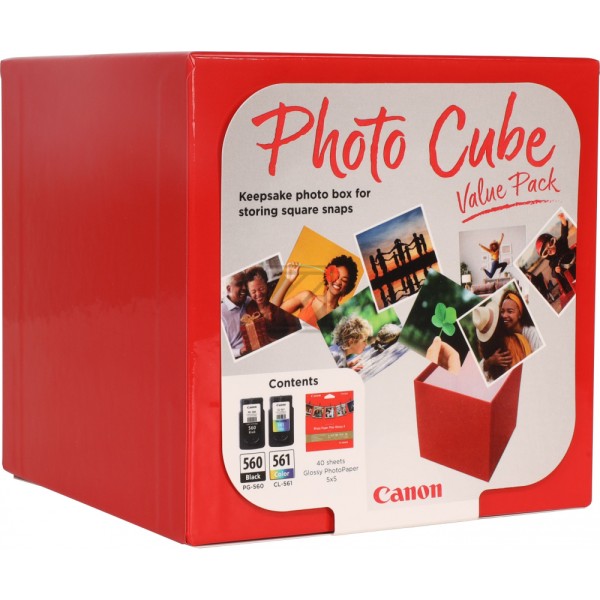 Canon PG-560 + CL-561 schwarz, color Druckköpfe + Fotopapier, 2er-Set