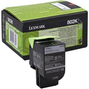 Original Lexmark 80C20K0 / 802K Toner Schwarz