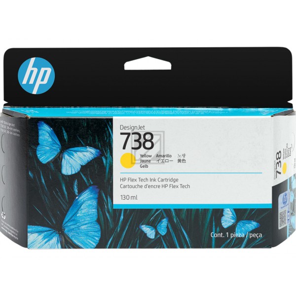 HP 738 (498N7A) gelb Druckerpatrone