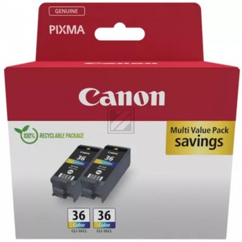 Canon CLI-36 Twin-Pack color Druckerpatronen, 2er-Set