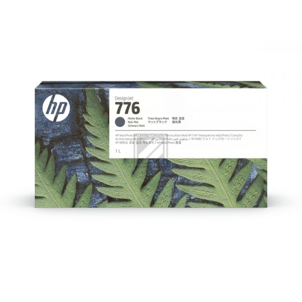 Original HP 776 | 1XB12A Tinte Matt Schwarz 1L