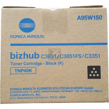 Original Konica Minolta TNP49K | A95W150 Toner Schwarz