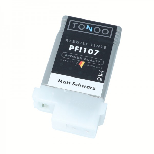Tonoo® Tinte ersetzt Canon 6704B001 | PFI107MBK Matt Schwarz