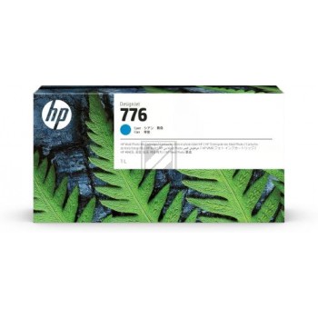 Original HP 776 | 1XB09A Tinte Cyan 1L
