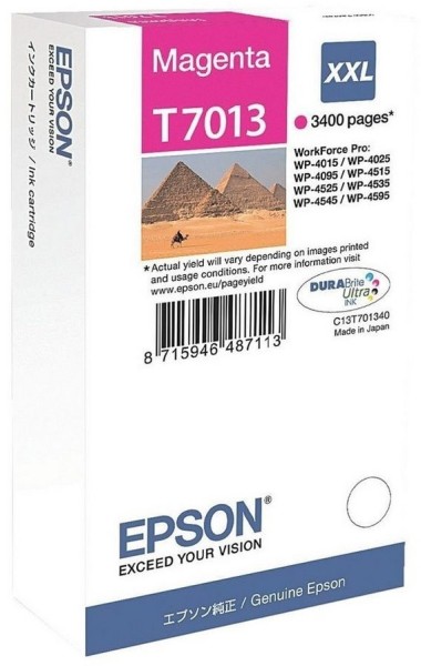Original Epson T7013 | C13T70134010 Tinte Magenta XXL