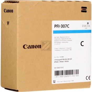 Original Canon PFI307C | 9812B001 Tinte Cyan