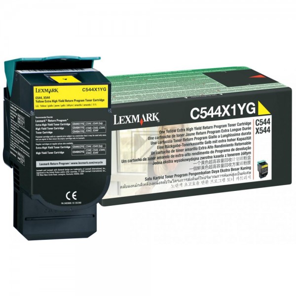 Original Lexmark C544X1YG Toner Gelb XL
