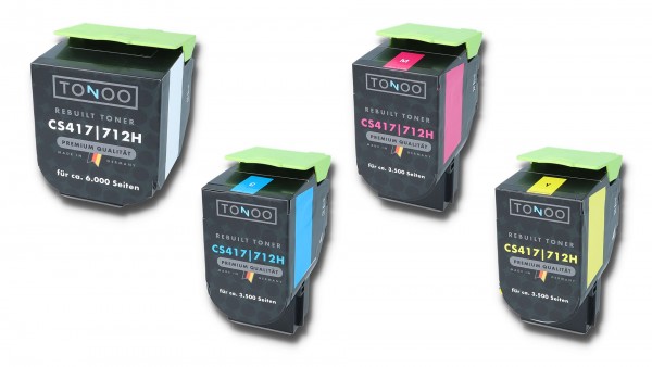 Tonoo® Toner ersetzt Lexmark CS417 | CS517 | CX417 | CX517 Spar Set XL
