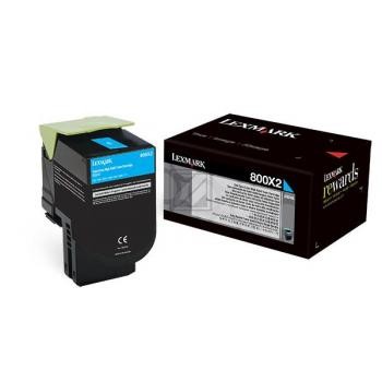 Original Lexmark 80C0X20 / 800X2 Toner Cyan