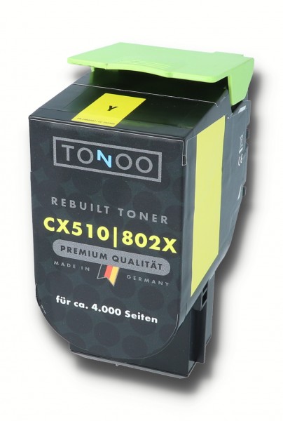 Tonoo® Toner ersetzt Lexmark 802XY | 80C2XY0 Gelb XXL
