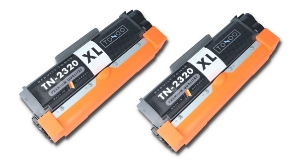 Tonoo® Toner ersetzt Brother TN2320 Schwarz Doppelpack XL