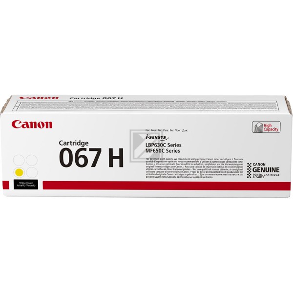 Original Canon 067H | 5103C002 Toner Gelb XL