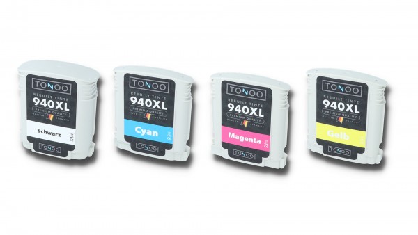 Tonoo® Tinte ersetzt HP C2N93AE | 940XL BK/C/M/Y Spar Set XL