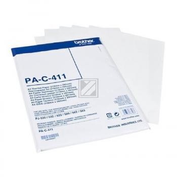 brother PAC411 weiß Thermopapier, 100 Blatt