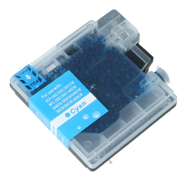 Tonoo® Tinte ersetzt Brother LC1100HYC Cyan XL