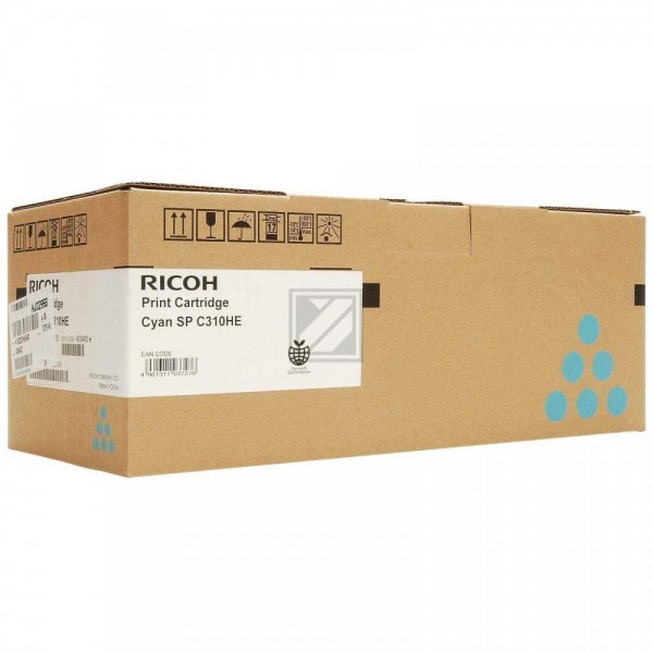 Original Ricoh 407637 / 406480 / TYPESPC310HE Toner Cyan