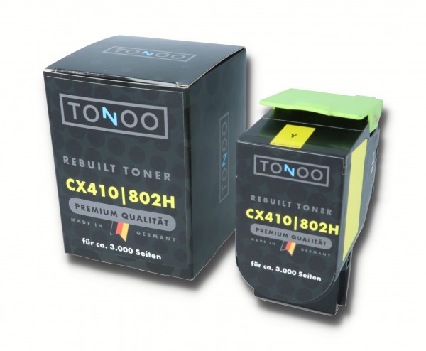 Tonoo® Toner ersetzt Lexmark 802HY | 80C2HY0 Gelb XL