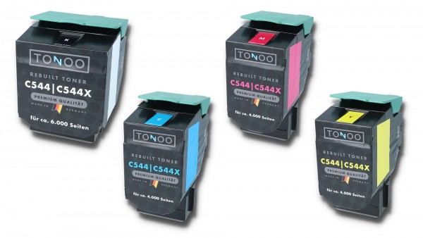Tonoo® Toner ersetzt Lexmark C544 | X544 Spar Set XXL