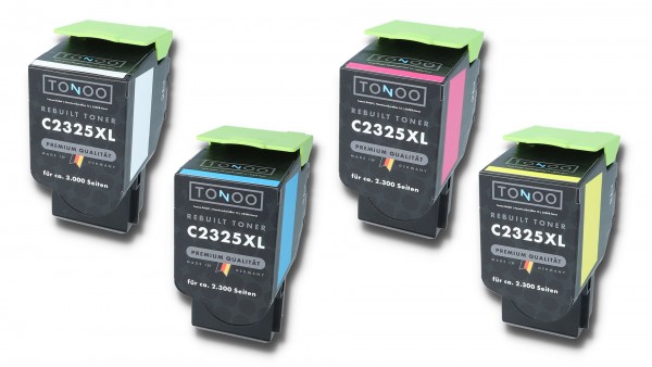 Tonoo® Toner ersetzt Lexmark MC2425 | C2425 | MC2325 | C2325 Spar Set XL